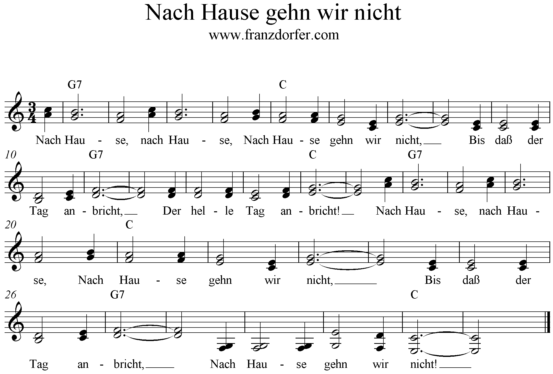Nach Hause gehn wir nicht